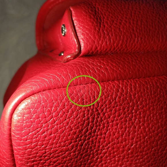 Coach Small Leather Backpack - Red - Picture 11 of 13